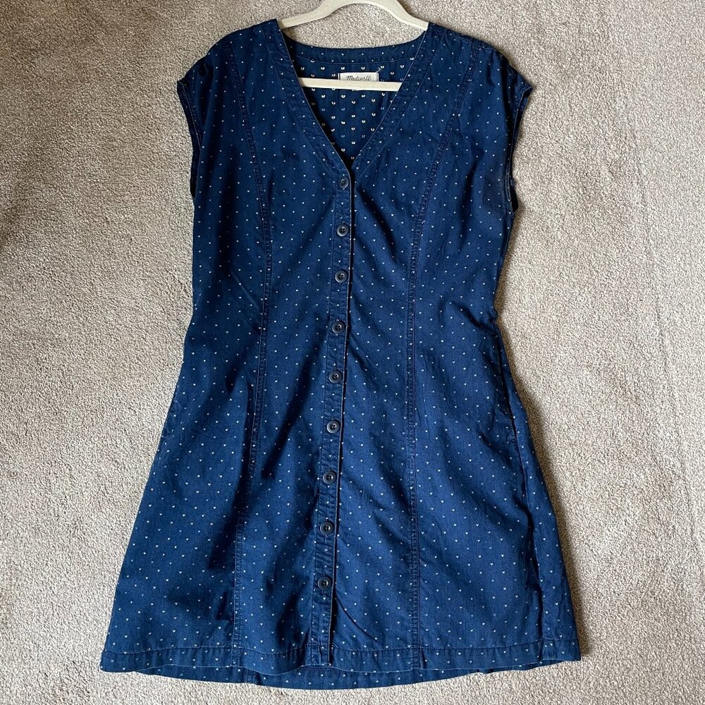 New Lower Price!! Indigo Cap-Sleeve Button-Front … - image 5